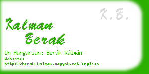 kalman berak business card